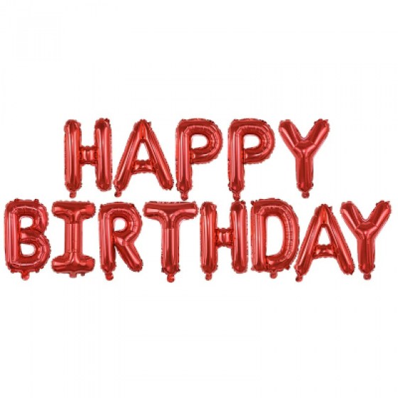 Baloni Happy Birthday crveni