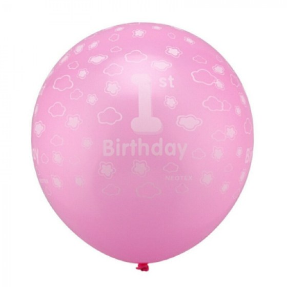 Latex baloni 1st birthday - rozi