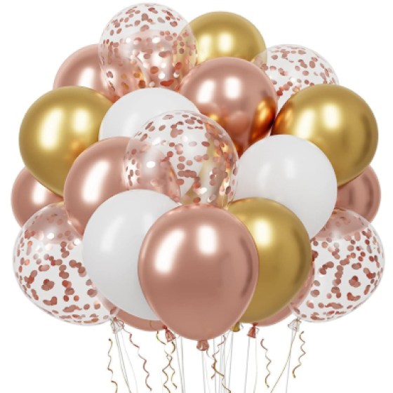 Baloni latex rose gold  MIX