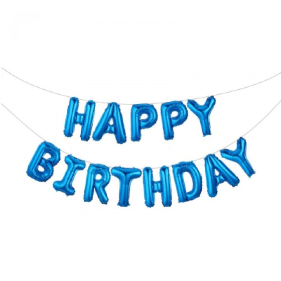 Baloni Happy Birthday kraljevsko plavi